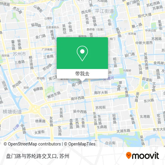 盘门路与苏纶路交叉口地图