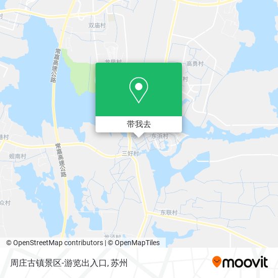 周庄古镇景区-游览出入口地图