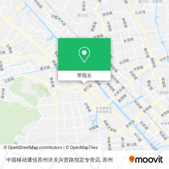 中国移动通信苏州浒关兴贤路指定专营店地图