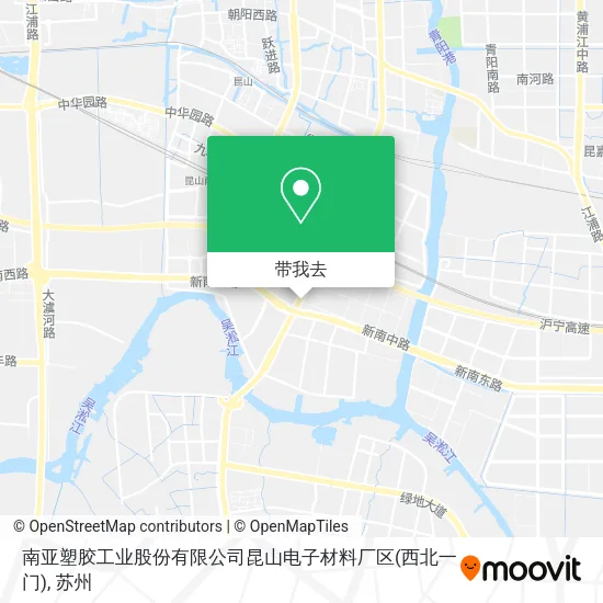 南亚塑胶工业股份有限公司昆山电子材料厂区(西北一门)地图