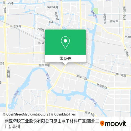 南亚塑胶工业股份有限公司昆山电子材料厂区(西北二门)地图