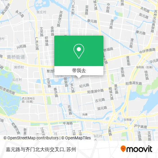 嘉元路与齐门北大街交叉口地图