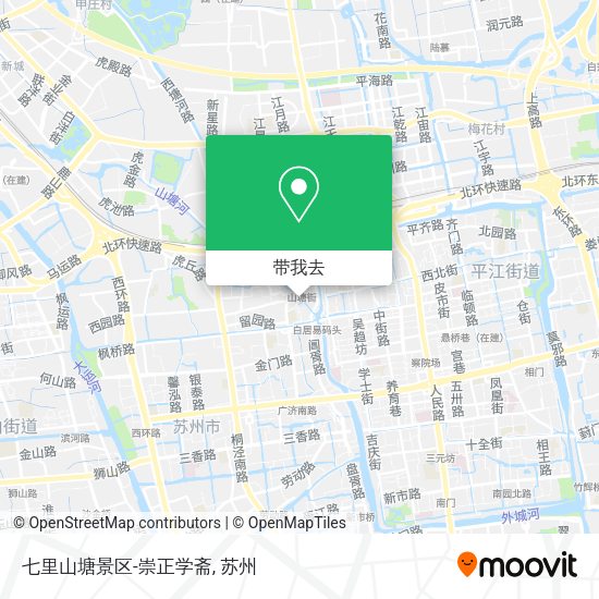 七里山塘景区-崇正学斋地图