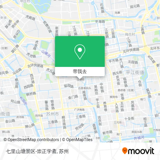七里山塘景区-崇正学斋地图