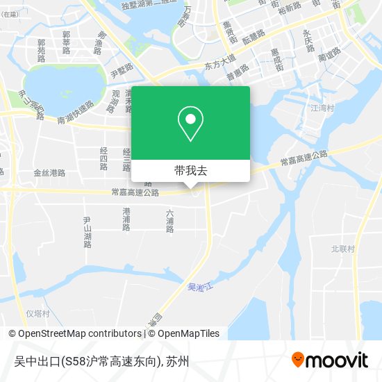 吴中出口(S58沪常高速东向)地图
