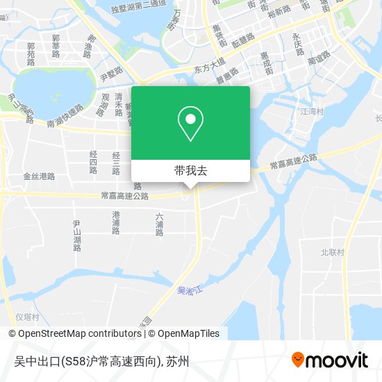 吴中出口(S58沪常高速西向)地图