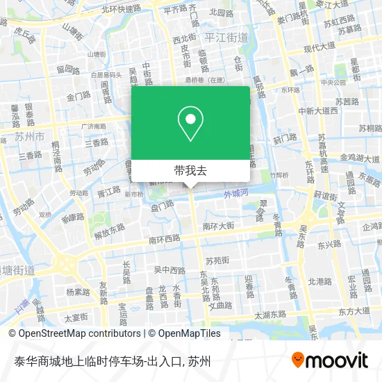 泰华商城地上临时停车场-出入口地图