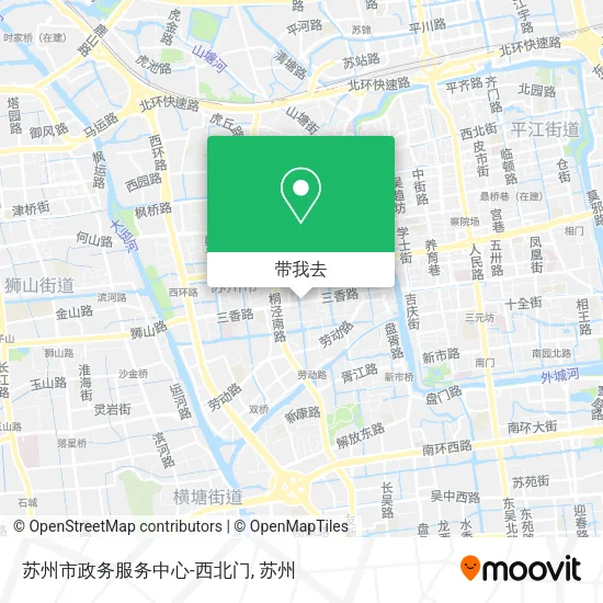 苏州市政务服务中心-西北门地图