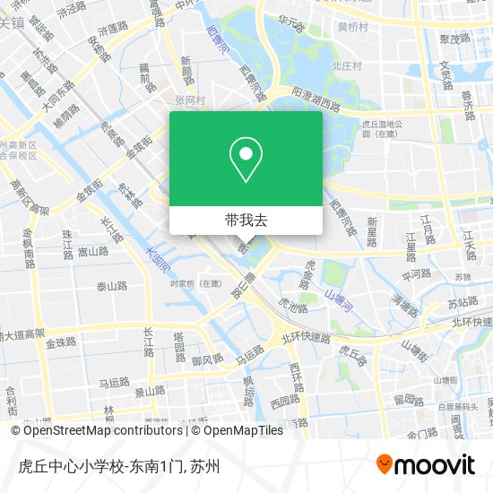 虎丘中心小学校-东南1门地图