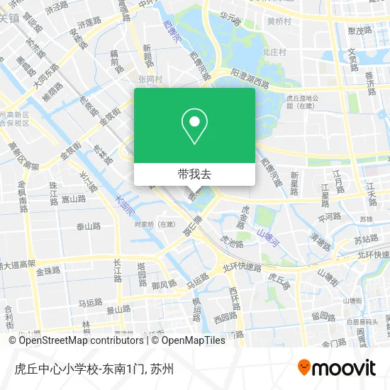 虎丘中心小学校-东南1门地图