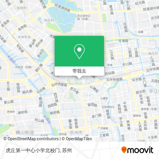 虎丘第一中心小学北校门地图