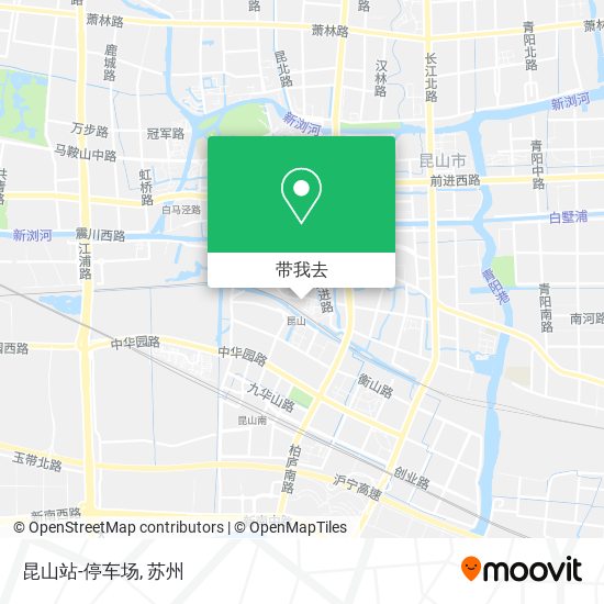 昆山站-停车场地图