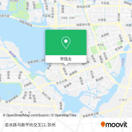 若水路与新平街交叉口地图