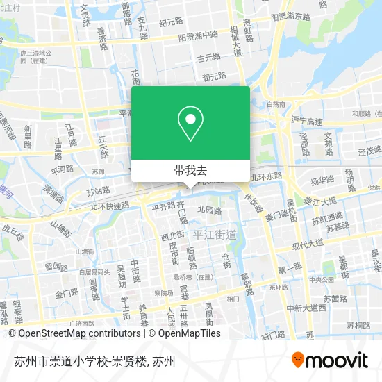 苏州市崇道小学校-崇贤楼地图