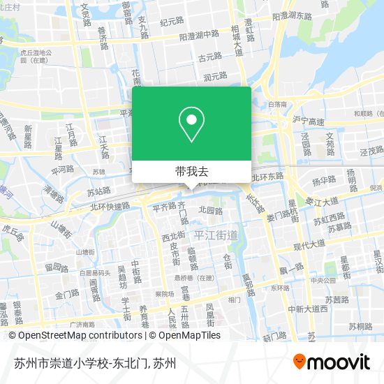 苏州市崇道小学校-东北门地图