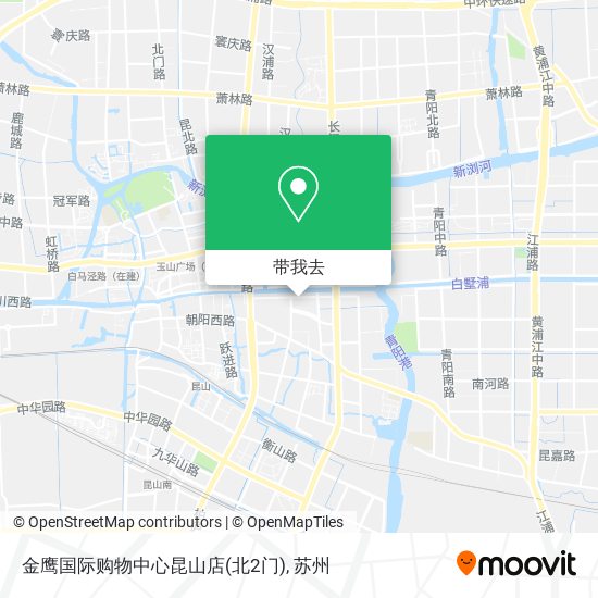 金鹰国际购物中心昆山店(北2门)地图