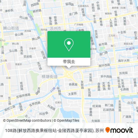 108路(解放西路换乘枢纽站-金陵西路厦亭家园)地图