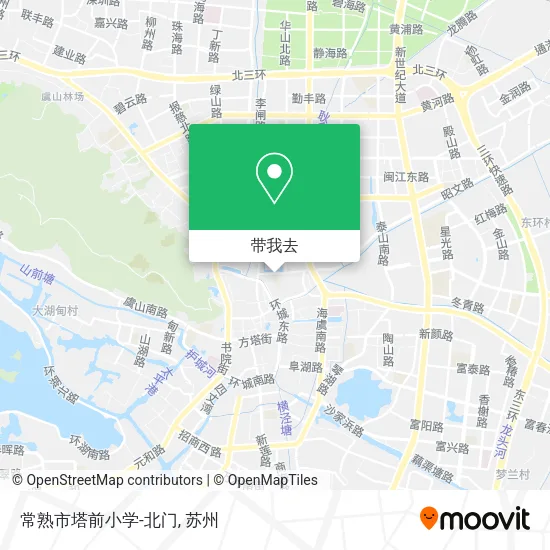 常熟市塔前小学-北门地图
