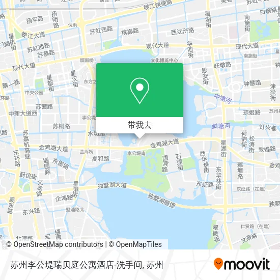 苏州李公堤瑞贝庭公寓酒店-洗手间地图