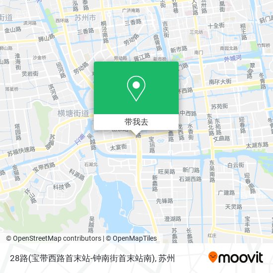 28路(宝带西路首末站-钟南街首末站南)地图