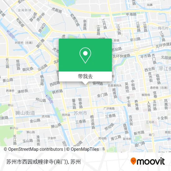 苏州市西园戒幢律寺(南门)地图