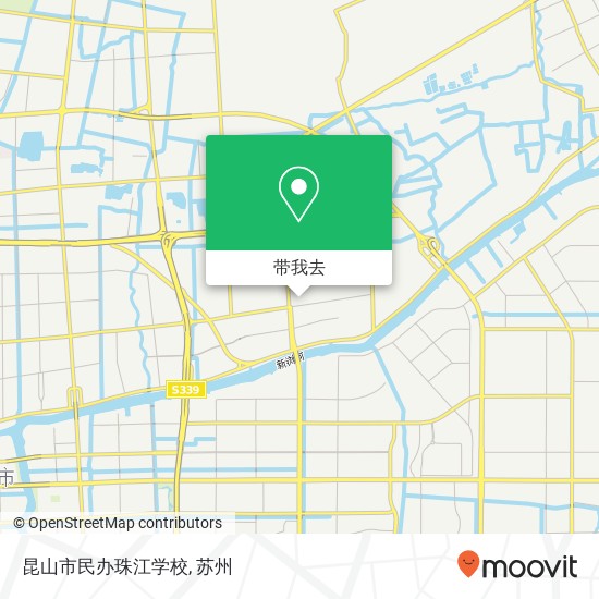 昆山市民办珠江学校地图