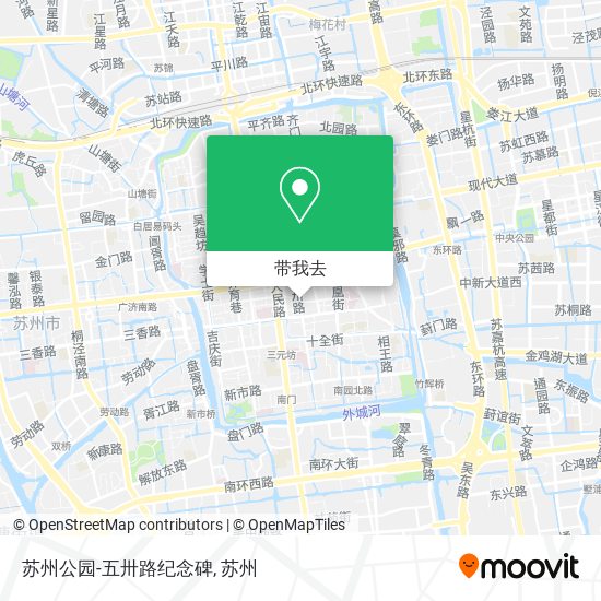 苏州公园-五卅路纪念碑地图