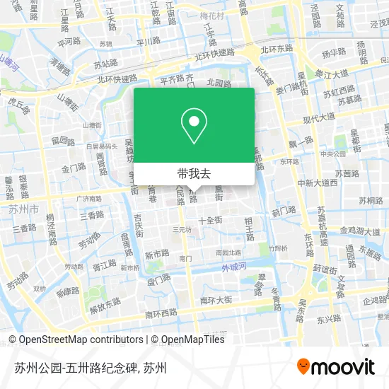 苏州公园-五卅路纪念碑地图