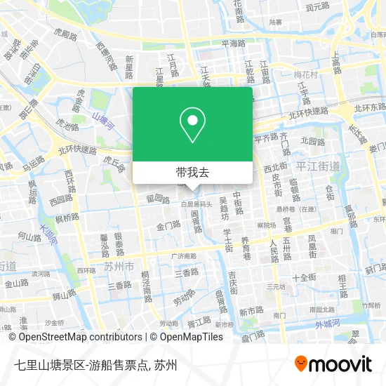 七里山塘景区-游船售票点地图