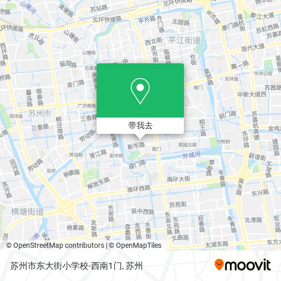 苏州市东大街小学校-西南1门地图