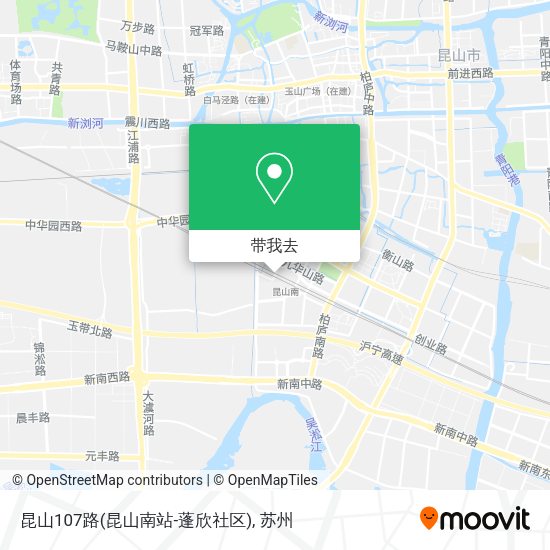 昆山107路(昆山南站-蓬欣社区)地图