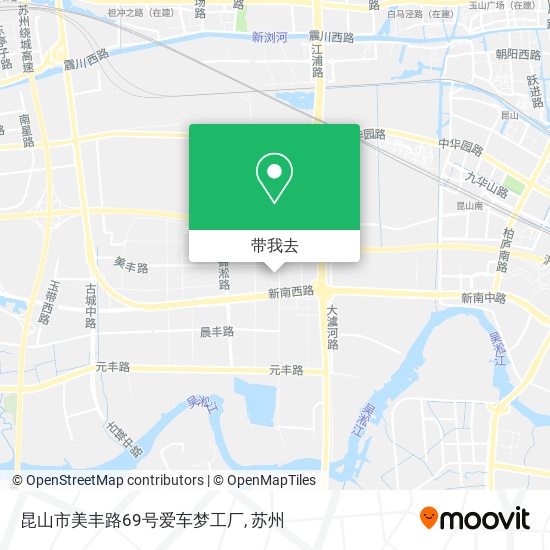 昆山市美丰路69号爱车梦工厂地图