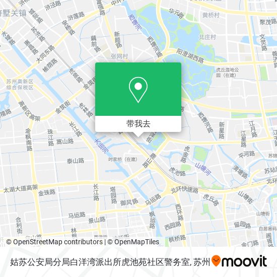 姑苏公安局分局白洋湾派出所虎池苑社区警务室地图