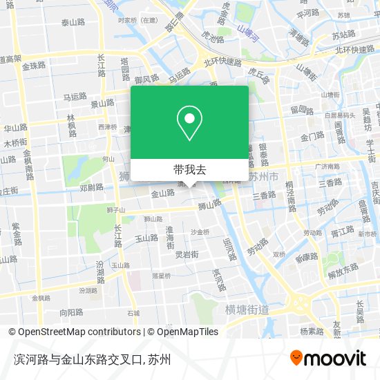 滨河路与金山东路交叉口地图