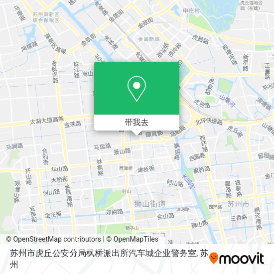 苏州市虎丘公安分局枫桥派出所汽车城企业警务室地图