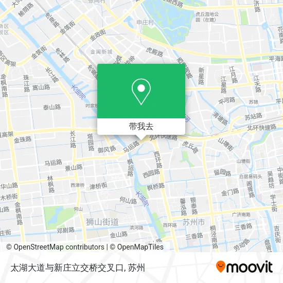太湖大道与新庄立交桥交叉口地图
