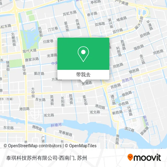 泰琪科技苏州有限公司-西南门地图