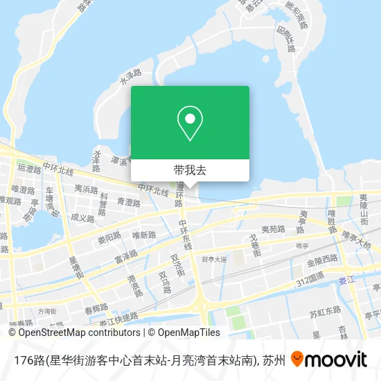 176路(星华街游客中心首末站-月亮湾首末站南)地图