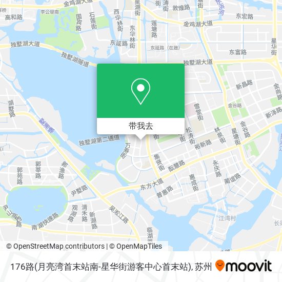 176路(月亮湾首末站南-星华街游客中心首末站)地图