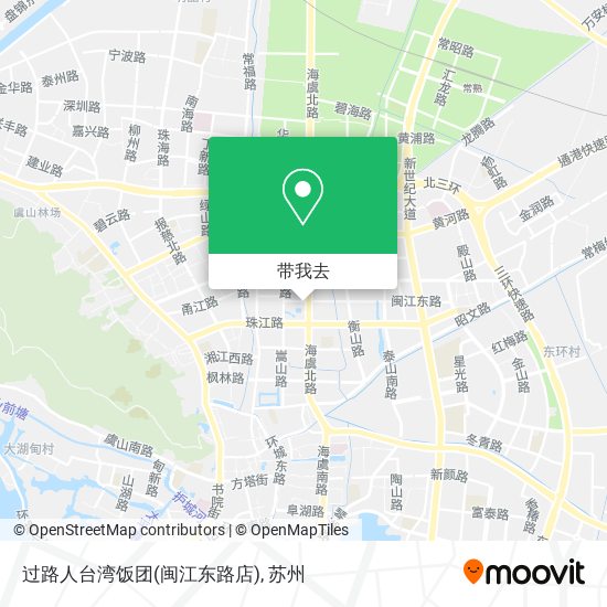 过路人台湾饭团(闽江东路店)地图