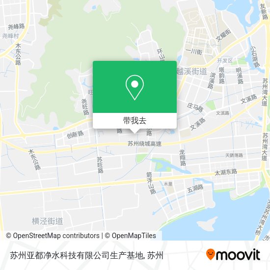 苏州亚都净水科技有限公司生产基地地图