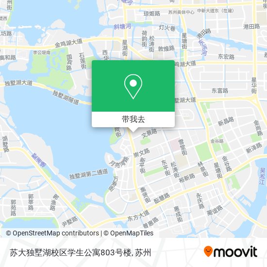 苏大独墅湖校区学生公寓803号楼地图