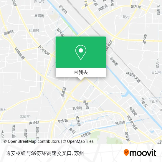 通安枢纽与S9苏绍高速交叉口地图