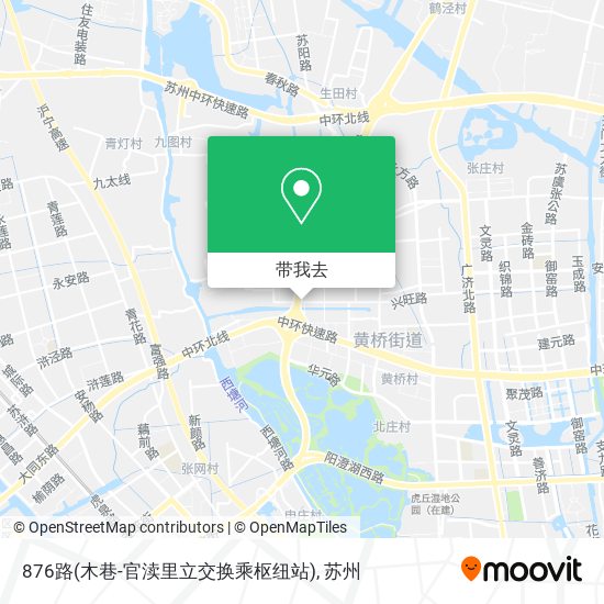876路(木巷-官渎里立交换乘枢纽站)地图