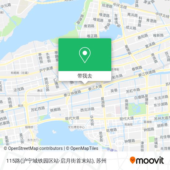 115路(沪宁城铁园区站-启月街首末站)地图