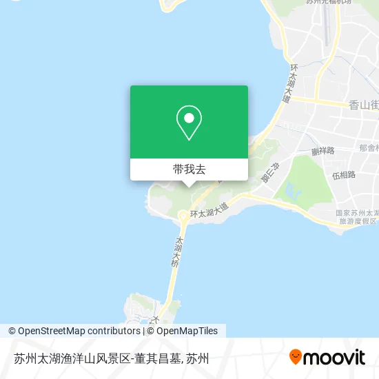 苏州太湖渔洋山风景区-董其昌墓地图