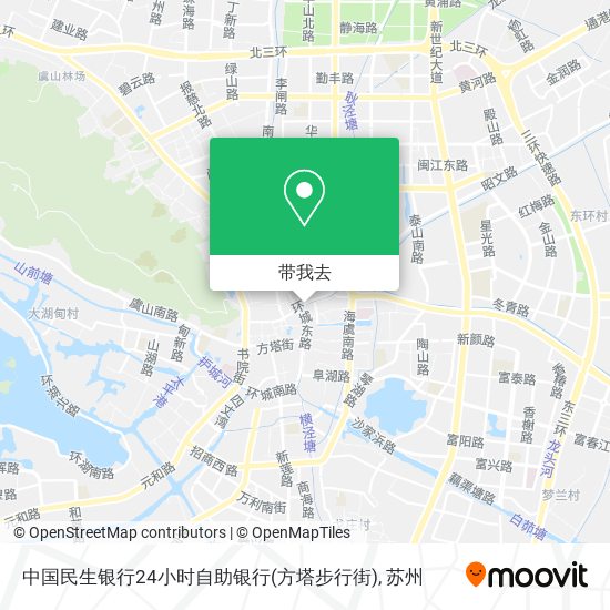 中国民生银行24小时自助银行(方塔步行街)地图