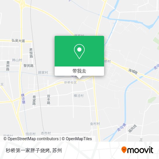 秒桥第一家胖子烧烤地图