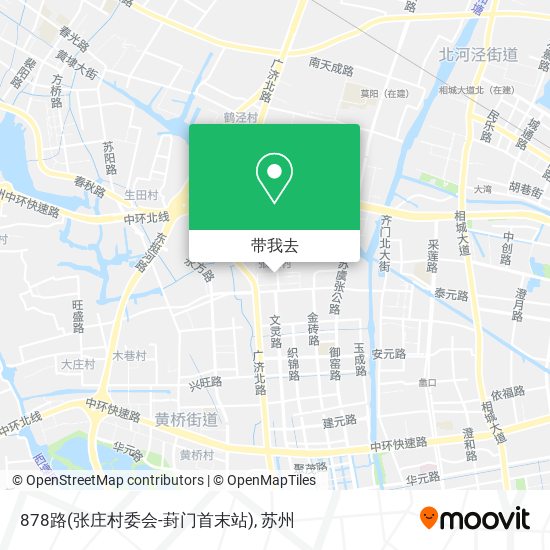 878路(张庄村委会-葑门首末站)地图