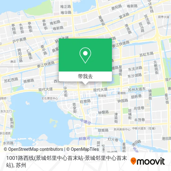 1001路西线(景城邻里中心首末站-景城邻里中心首末站)地图